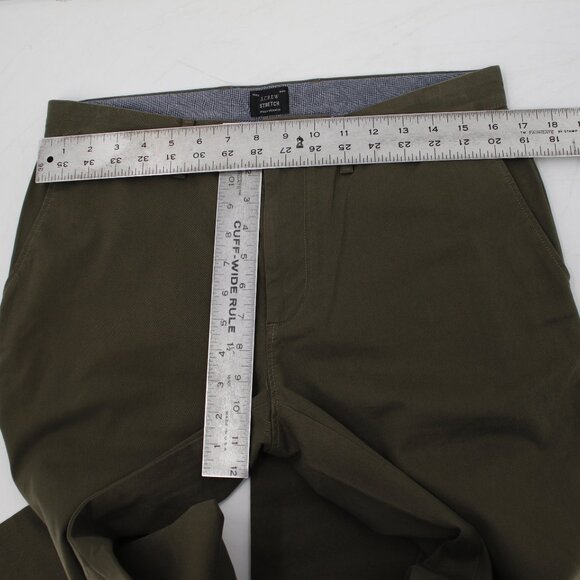 NEW J CREW Pants Mens 31 Chino Stretch 250 Skinny Flat Front Mid Rise green - Picture 6 of 16